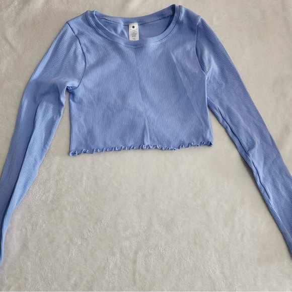Yogalicious Light Blue Ribbed Top - Picture 7 of 7